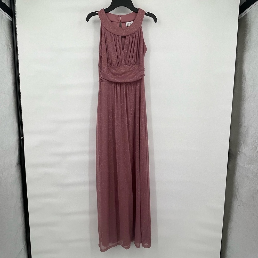 sweet storm dusty pink glittery prom formal gown dress
